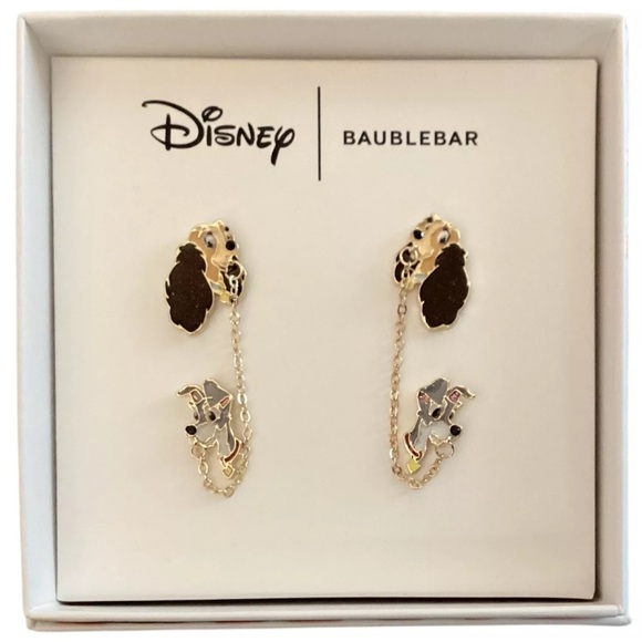 BaubleBar x Disney Lady &the Tramp earrings NWT READ - Picture 1 of 4